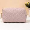 ONMYJFD Leisure new three-dimensional grid travel wash and gargle large capacity PU storage bag(D) view 2