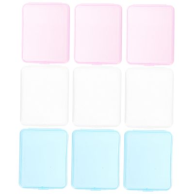 BESTYASH 9pcs Makeup Sponge Cases Small Plastic Containers for Compressed Facial Masks Portable Storage for Beauty Organizers for and