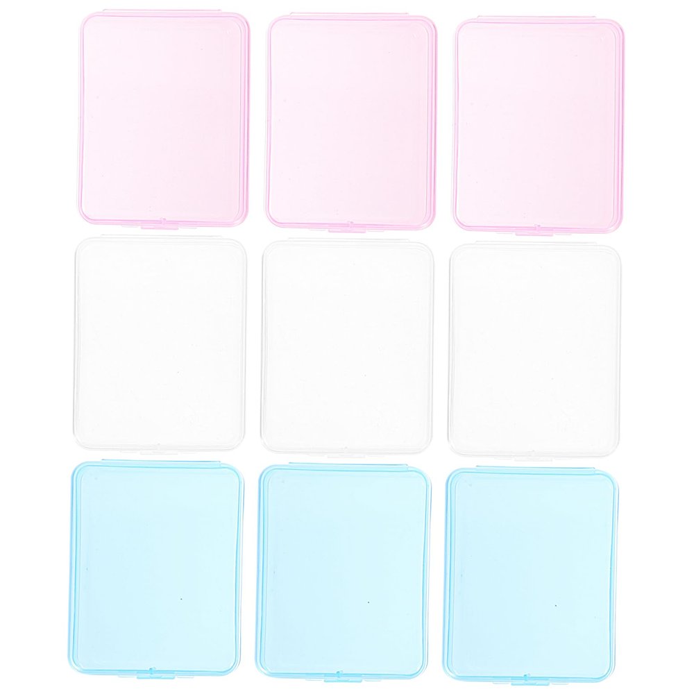 BESTYASH 9pcs Makeup Sponge Cases Small Plastic Containers for Compressed Facial Masks Portable Storage for Beauty Organizers for and