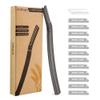 Eyebrow Razor with 12 Blades, Face Razors for Women and Men,Dermaplane Razor for Women Face, Facial Hair Removal for & Eyebrow Hair Removal - Black view 1