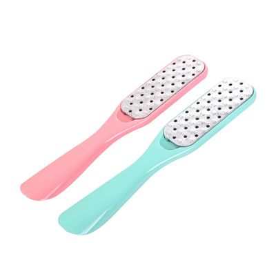 SHERCHPRY 3pcs Double-Sided Stainless Steel Nail File for Home and Salon Use Manicure Tool Green and Colors for Dead Skin Removal and Skin Massage