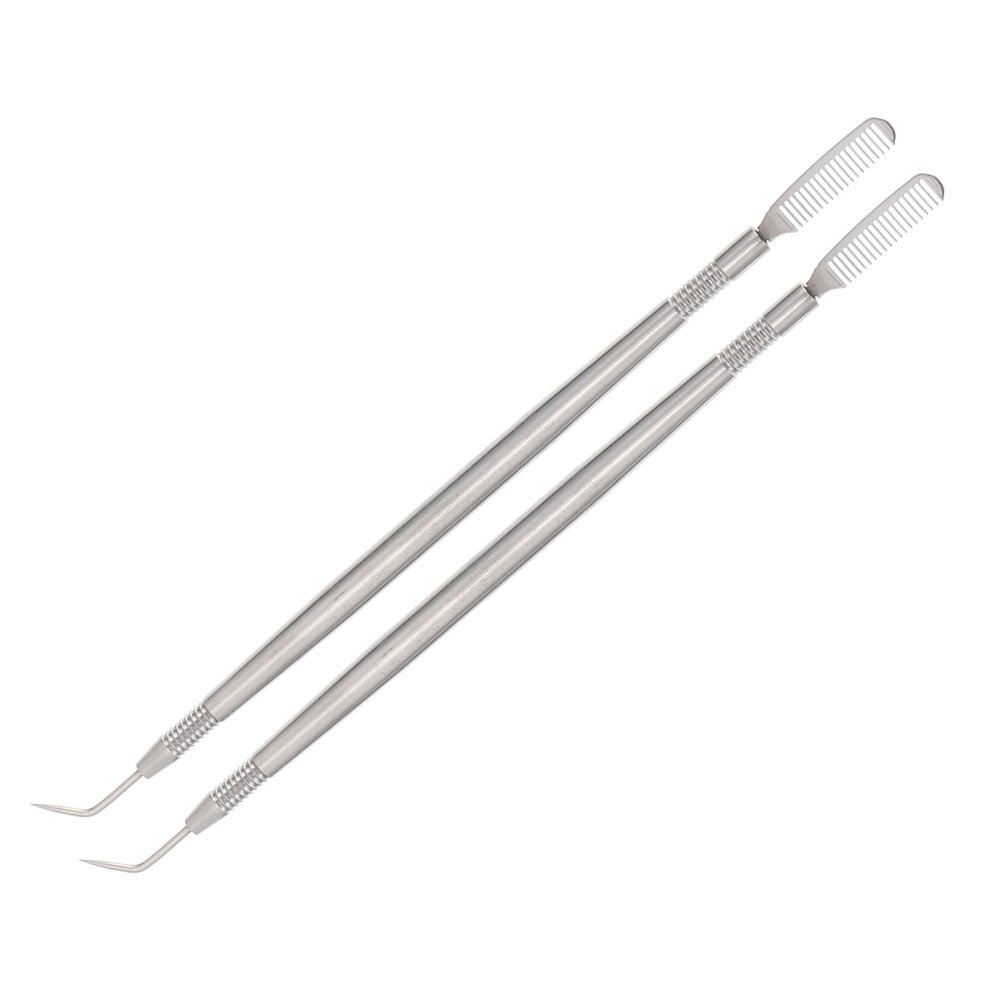 VALICLUD 2pcs Stainless Steel Eyebrow Combs Eyelash Lift Tool Beauty Assistant Easy to Use