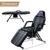 Anzios Massage Salon Tattoo Chair with Two Trays Esthetician Bed with Hydraulic Stool, Multi-Purpose 3-Section Facial Bed Table, Adjustable Beauty Barber Spa Beauty Equipment view 2