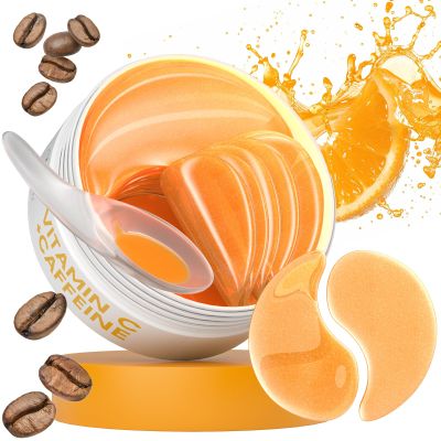 BLOOMORA Vitamin C & Caffeine Under Eye Patches (30 Pairs), Under Eye Mask for Puffy Eyes, Appearance of Dark Circles, Smoothing & Hydration, Self Care & Skincare Gifts for Women, Patch Yeux