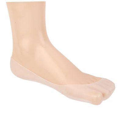 Baluue Full Length Silicone Gel Heel Protectors Fabric Gel Foot Pad Socks for Cracked Foot Pad Relief White EU 34-37 US 4-6.5 UK 2-4