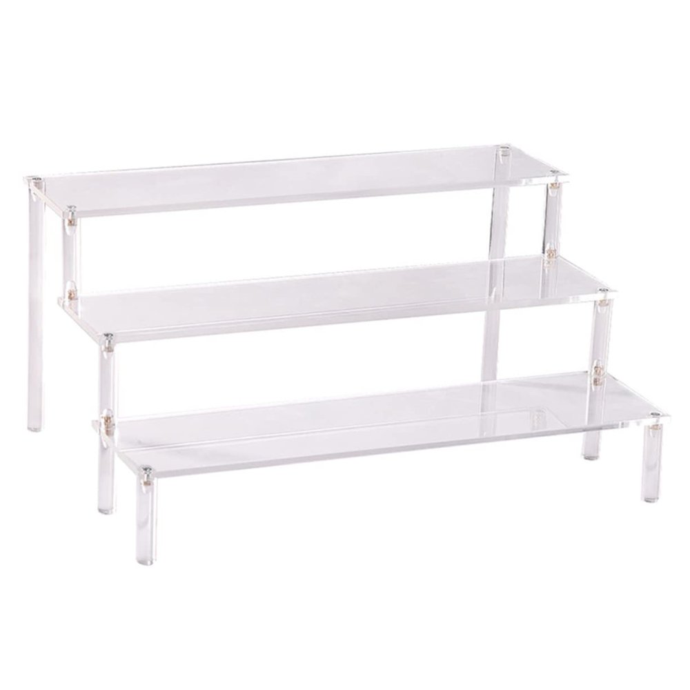 IMIKEYA Acrylic Stepped Display Stand for Toy Models and Cosmetics Desktop Organizer Holder Storage Rack for Items for Showcasing Collections