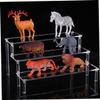 IMIKEYA Acrylic Stepped Display Stand for Toy Models and Cosmetics Desktop Organizer Holder Storage Rack for Items for Showcasing Collections view 3