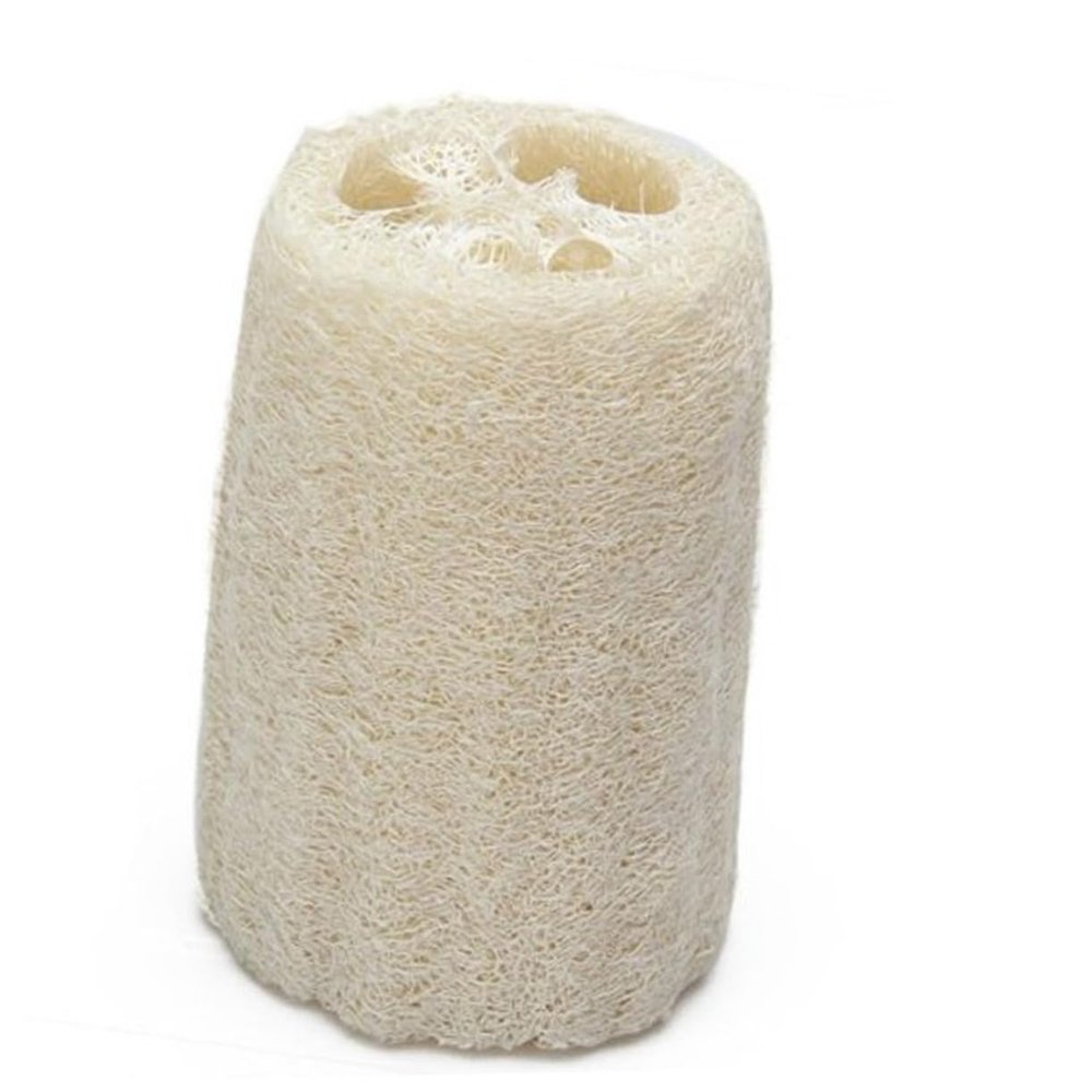 SAFIGLE Travel Loofah Case Included Portable Natural Loofah Luffa Bath Sponge Scrubber