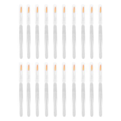 BESTYASH 20pcs Crystal Disposable Lip Brushes Makeup Applicators for Lipstick Gloss Portable with Cover for Travel and Cosmetic Use