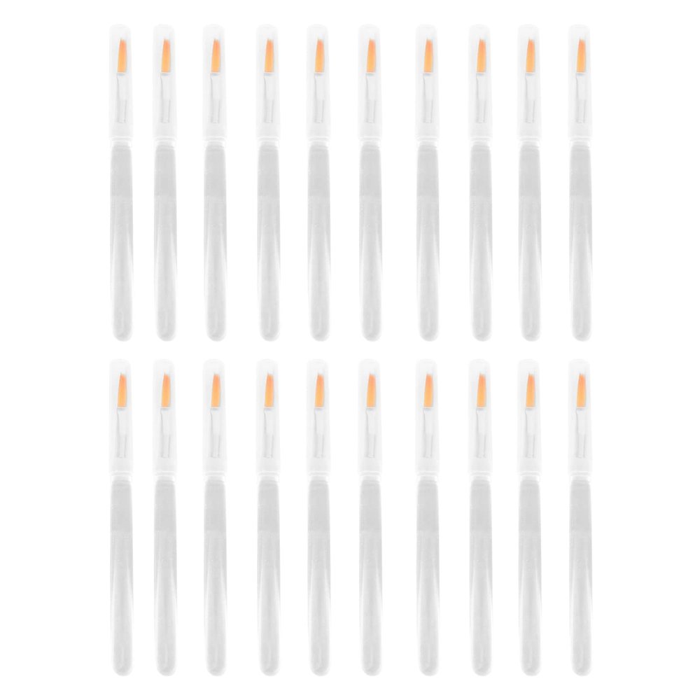 BESTYASH 20pcs Crystal Disposable Lip Brushes Makeup Applicators for Lipstick Gloss Portable with Cover for Travel and Cosmetic Use