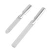 Baluue 2PCS Stainless Steel Nail Files Set Short Long Style Anti-Rust Nail Buffers for Manicure and Pedicure Sturdy Metal Shaping Tools for Home and Salon Use view 1