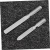 Baluue 2PCS Stainless Steel Nail Files Set Short Long Style Anti-Rust Nail Buffers for Manicure and Pedicure Sturdy Metal Shaping Tools for Home and Salon Use view 4