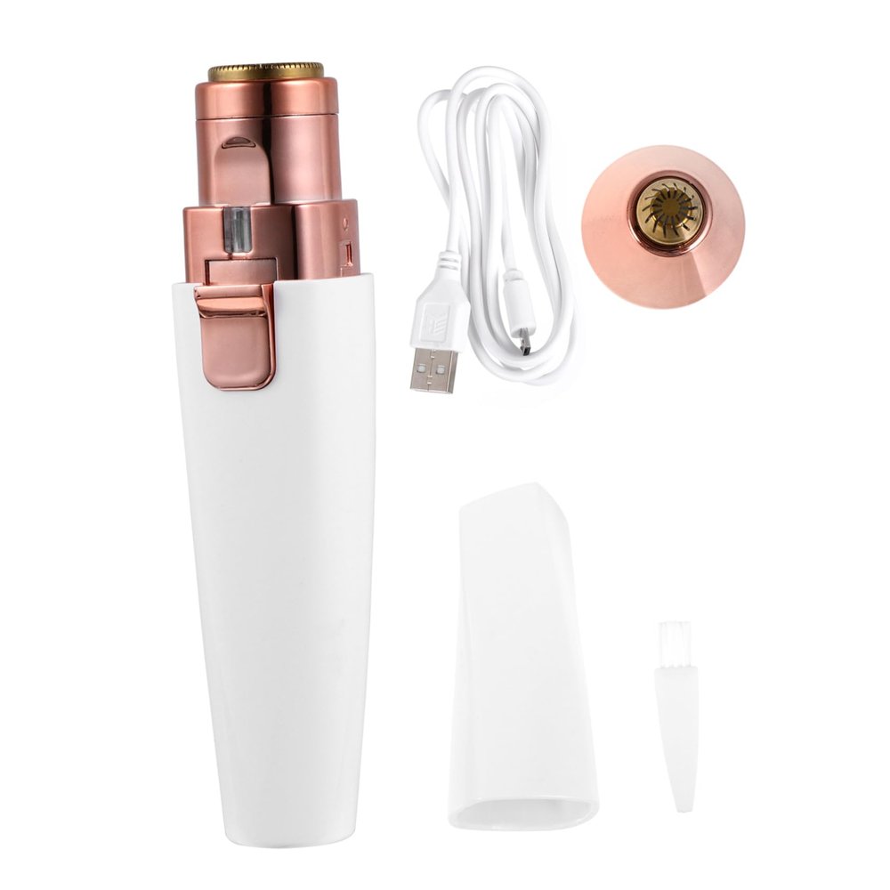 Baluue 1pc Electric Eyebrow Trimmer for Women Lipstick Shape Hair Remover Single Blade Razor