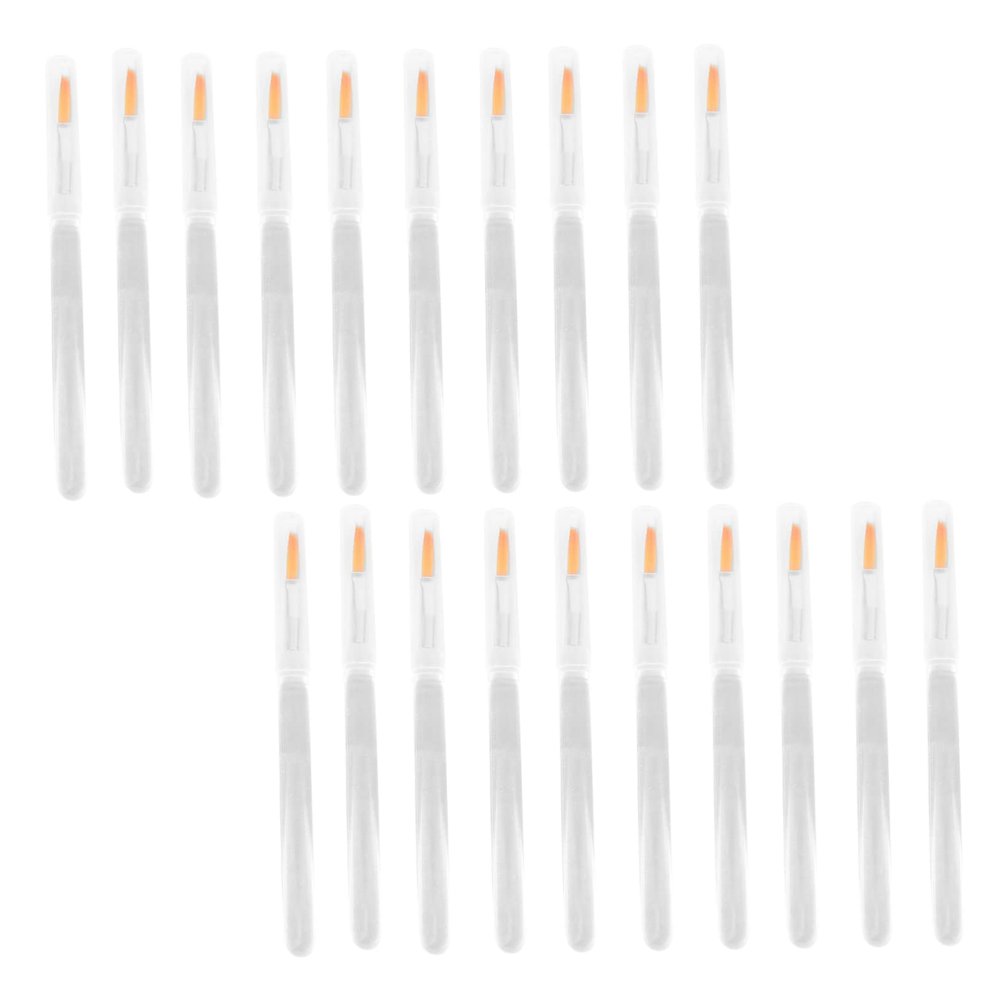Healeved 20pcs Rod Lip Brushes Portable Disposable Makeup Applicators for Precise Lip Application for Makeup Parties and Travel Sturdy and Convenient