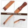 PartyKindom Beard Straight Razor Sharpening Cloth Hair Removal Strop Dual-sided Clipper Sharpener view 4
