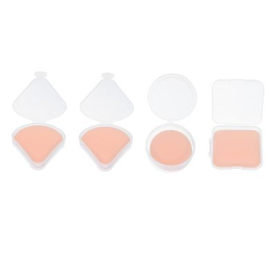 Healvian 4pcs Portable Makeup Powder Puff Soft Handheld Sponges for Foundation Blusher and Powder for Travel and Home Use Random Styles