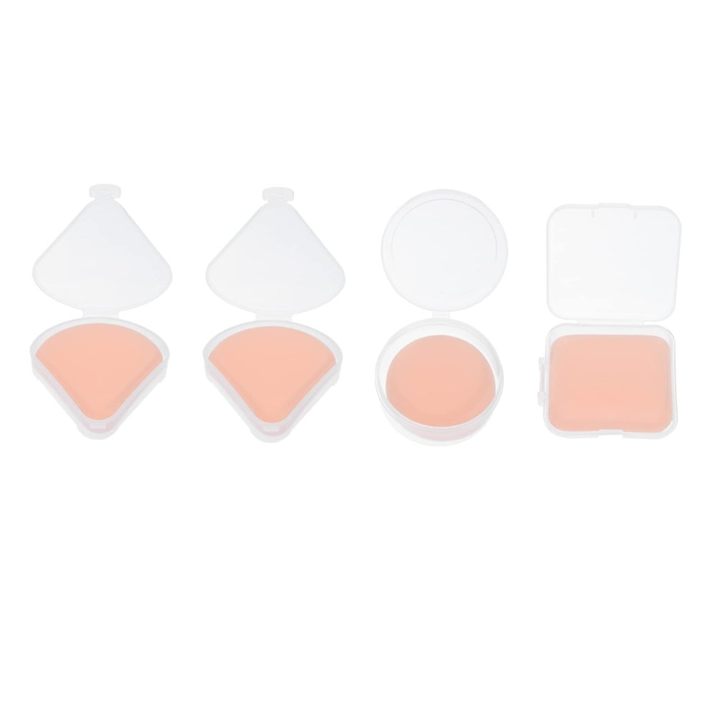 Healvian 4pcs Portable Makeup Powder Puff Soft Handheld Sponges for Foundation Blusher and Powder for Travel and Home Use Random Styles