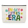 50th Birthday Gifts for Women 1975 Makeup Bag Happy 50 Year Old Birthday Gifts for Her Mom Sister Best Friend Wife Coworker Fifty Cosmetic Bag Presents for Women Turning 50 Travel Cosmetic Pouch view 1