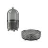 JUPITER WARRIOR Makeup Brush Holder with Lid and 360 Rotating Makeup Organizer for Dresser Bathroom Countertop and Kitchen, Ideal Gift for Girlfriend Wife Friends (Gray) view 1