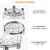 JUPITER WARRIOR Makeup Brush Holder with Lid and 360 Rotating Makeup Organizer for Dresser Bathroom Countertop and Kitchen, Ideal Gift for Girlfriend Wife Friends (Gray) view 4