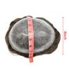 Healthlif Toupee For Men Hair Pieces Full Poly Thin Skin Mens Toupee Human Hair Replacement Systems Hairpieces For Men Male Prosthesis Toupee6X8-120% medium light density#440#4 Medium Brown+40% Grey view 4