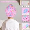 Basumee Microfiber Hair Towel Wrap for Kids 2 Pack Rapid Drying Hair Towel with Button Hair Turbans for Wet Hair Wraps Head Towel Wrap for Women and Girls view 3