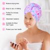 Basumee Microfiber Hair Towel Wrap for Kids 2 Pack Rapid Drying Hair Towel with Button Hair Turbans for Wet Hair Wraps Head Towel Wrap for Women and Girls view 4