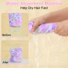Basumee Microfiber Hair Towel Wrap for Kids 2 Pack Rapid Drying Hair Towel with Button Hair Turbans for Wet Hair Wraps Head Towel Wrap for Women and Girls view 2