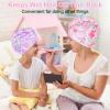 Basumee Microfiber Hair Towel Wrap for Kids 2 Pack Rapid Drying Hair Towel with Button Hair Turbans for Wet Hair Wraps Head Towel Wrap for Women and Girls view 4