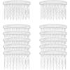 12 Pcs Transparent Plastic Hair Side Combs - Stylish Lightweight Teeth Comb Accessories view 1