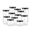 ECYC Ltd 10 Pcs Empty Clear Round Jars with Screw Lids, 2.71 OZ Small Plastic Sample Jars Refillable Cosmetic Jars Cream Container with Black Lids for Makeup, Lotion, Glitter, Liquid, Travel Storage view 2