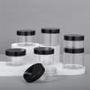 ECYC Ltd 10 Pcs Empty Clear Round Jars with Screw Lids, 2.71 OZ Small Plastic Sample Jars Refillable Cosmetic Jars Cream Container with Black Lids for Makeup, Lotion, Glitter, Liquid, Travel Storage view 4