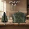 TheAntiq Green Leather Cosmetic Bag - Leather Makeup Pouch, Toiletry Bag for Men & Women, Small Make up Bag, Coin Pouch, Portable Makeup Case for Purse & Travel, Slim, Durable & WaterProof Resistant view 3