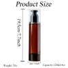 2Pcs 120ml 4oz Amber Plastic Airless Pump Bottles Empty Refillable Vacuum Lotion Pump Press Dispensers Cosmetic Containers for Serum Foundation Toiletries view 2