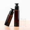 2Pcs 120ml 4oz Amber Plastic Airless Pump Bottles Empty Refillable Vacuum Lotion Pump Press Dispensers Cosmetic Containers for Serum Foundation Toiletries view 4