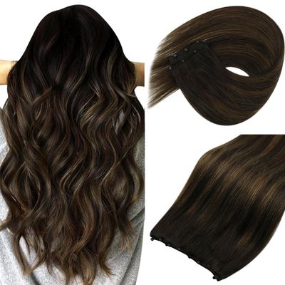 100g 22inch Sunny Hair Beaded Weft Hair Extensions Brown for Women Color 2 and Color 2/6/2 2Packs