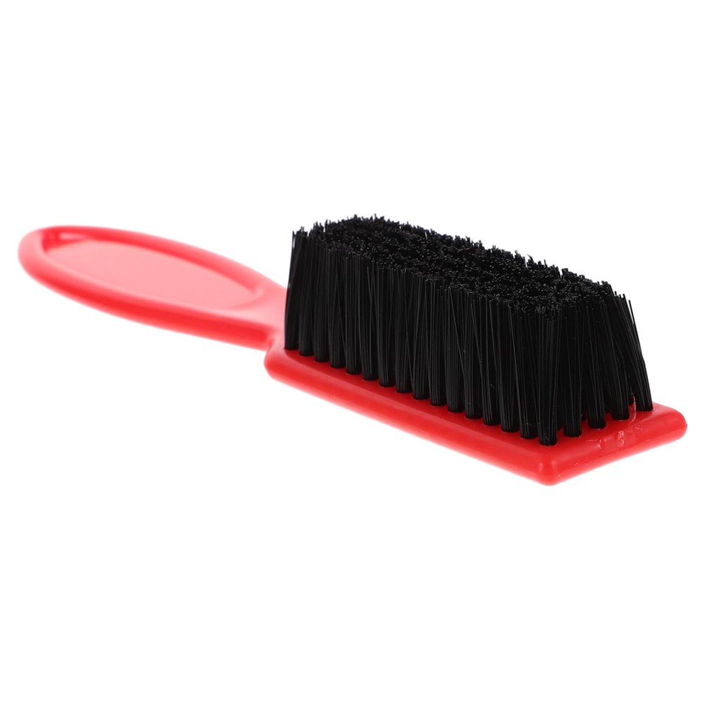 CALLARON Men Beard Brush Vintage Hair Styling and Cleaning Tool Ergonomic Handle for Barbers and Home Use for Detangling and Shaping Beards Compact Design Red