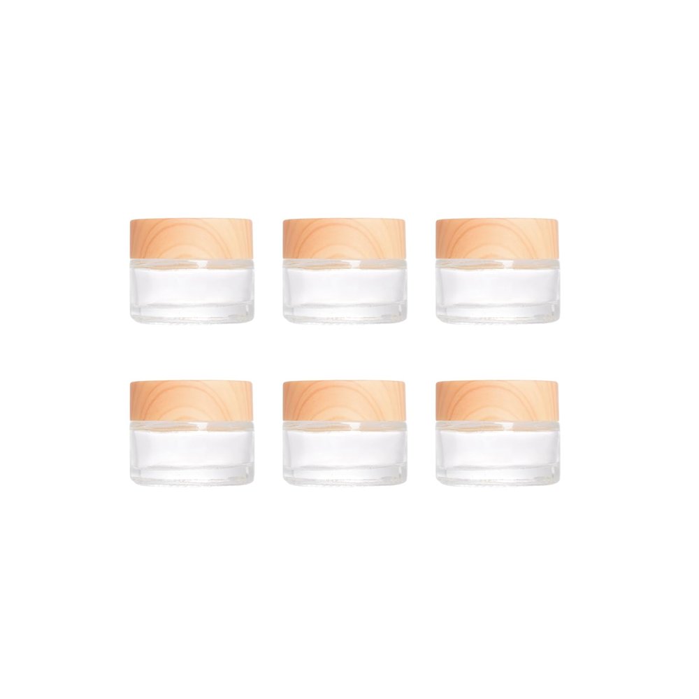 6Pcs 0.53 oz Small Travel Lotion Containers with lids for Creams White