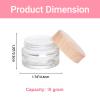 6Pcs 0.53 oz Small Travel Lotion Containers with lids for Creams White view 2