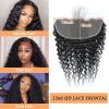 MOOTAFUL HD Lace Frontal 13x6 Transparent Ear to Ear Deep Wave Frontal Human Hair 100% Unprocessed Virgin Lace Closure Human Hair Pre Plucked with Baby Hair 150% Density 12 Inch view 2