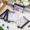 SOFPLATE 5Pcs 3 x 4.5 Inch Mini Mesh Toiletry Bag Mesh Zipper Pouch Cosmetic Case Portable Nylon Makeup Zippered Bag Organizer for Daily Toiletries Purse Beauty Travel Home Office Supplies Black Women view 3