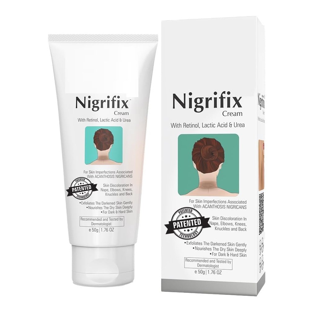 AM Nig.rif.ix Cream for Acanthosis Nigricans with Lactic Acid | Dermatologist Tested Retinol Cream | For Dark Body Parts like Neck, Ankles, Knuckles, Armpits, Thighs & Elbows | Exfoliant - 50g