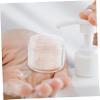 Baluue 12pcs Travel Cosmetic Jars with Lids for Cream Lotion Ointments Durable Rose Flower Design for Home Travel Storage view 4