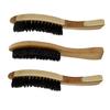 PartyKindom 3pcs Natural Boar Bristle Beard Brush for Men Brush Beard Care Tool Wooden Handle Travel Daily Use Random Style view 1