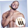 PartyKindom 3pcs Natural Boar Bristle Beard Brush for Men Brush Beard Care Tool Wooden Handle Travel Daily Use Random Style view 4