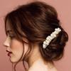 BARTOSI Pearl Hair Barrettes French Hair Clips Pearl Hair Accessories for Women and Girls (Pack of 2) view 3