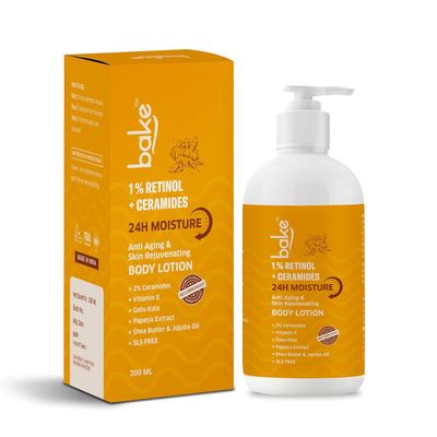 1% Retinol + Ceramide Body Lotion For Dry, Aging Skin | Reduce Fine Lines & Wrinkles, Skin Tightening & Boosts Collagen Production | For Women & Men | 200Ml (Buy 2 Quantity Get 1 Quantity Free)