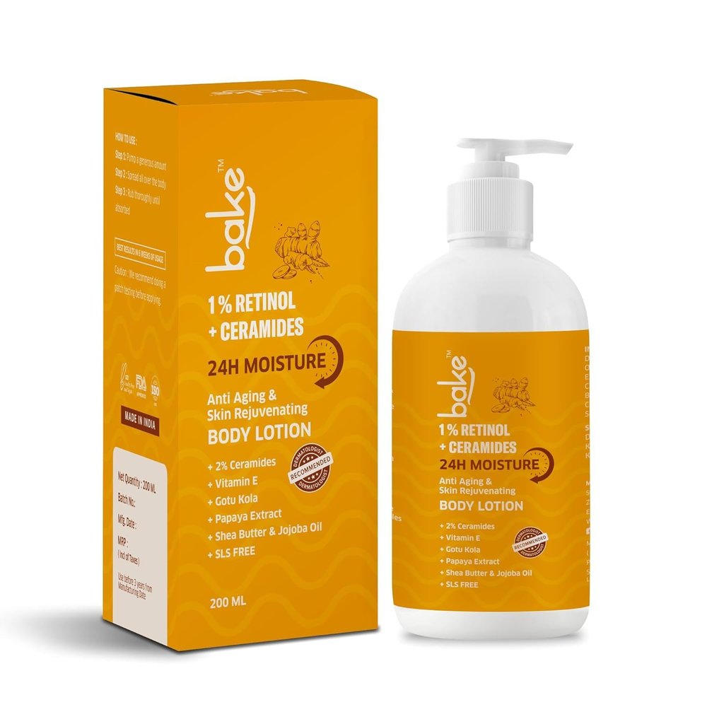 1% Retinol + Ceramide Body Lotion For Dry, Aging Skin | Reduce Fine Lines & Wrinkles, Skin Tightening & Boosts Collagen Production | For Women & Men | 200Ml (Buy 2 Quantity Get 1 Quantity Free)