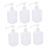 6 Pack 500ml Empty Hand Soap Bottles, White ABS Pump Spray Containers view 1