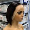 oulaer BOB Bone Straight Human Hair Wigs 13x6 Natural Black Color Short Bob HD Transparent Lace Front Wig Pre Plucked Brazilian Remy Hair 150% Density 12Inch view 2